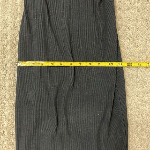 Zara Ribbed Bodycon Dress, Black Medium. - Picture 7 of 8